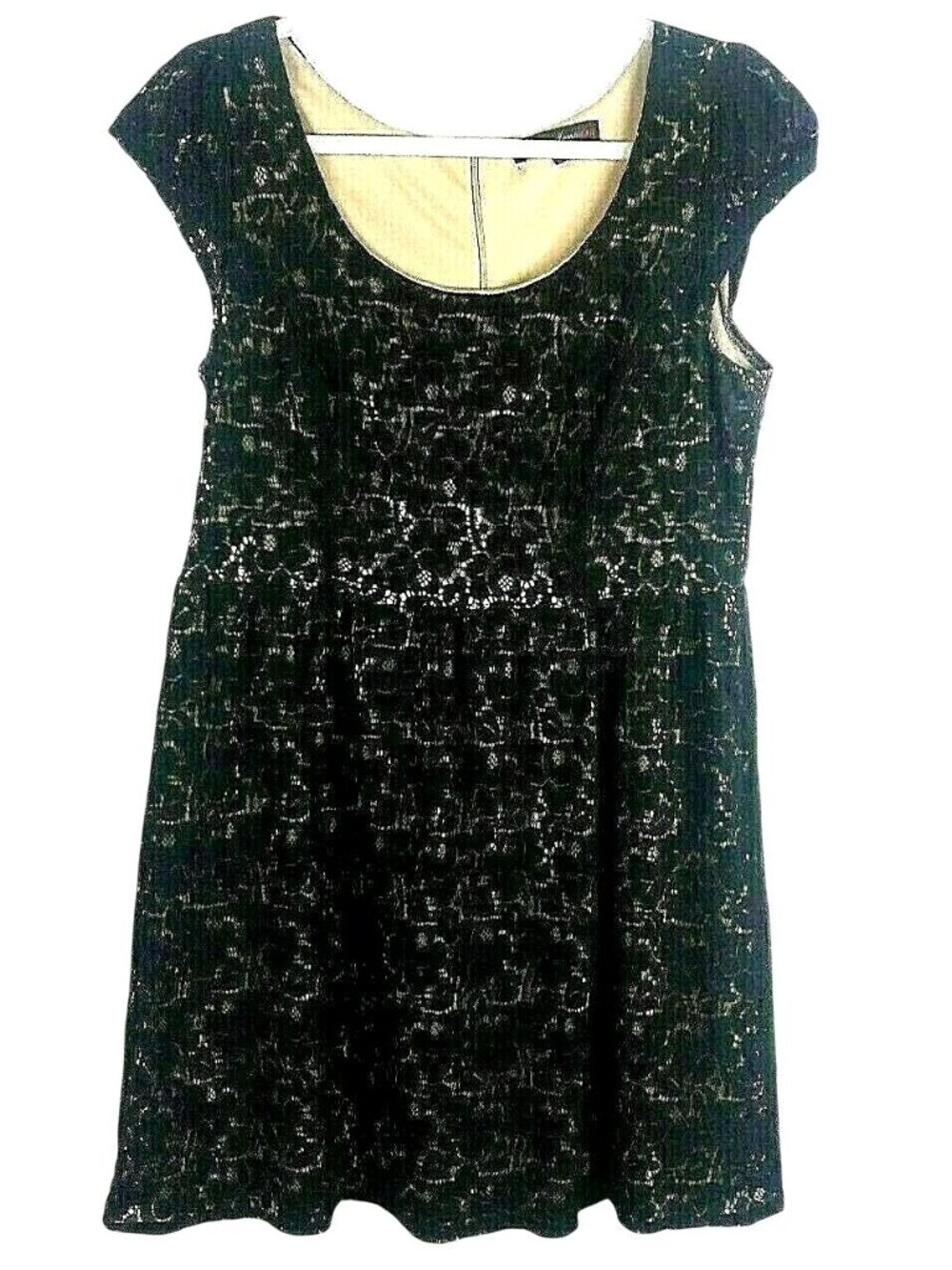 Black Overlay Dress Size 11 Lace Overlay Lining Heart Soul Special Occasion Part